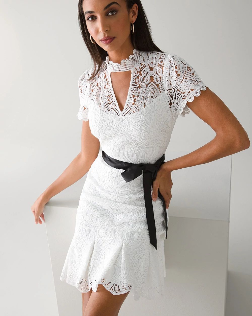 White house black market lace dress cheap